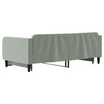 vidaXL Lit de jour avec gigogne sans matelas gris clair 100x200 cm