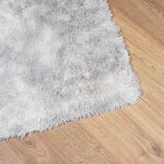 vidaXL Tapis Shaggy à poils longs NAVARRA gris argenté 60x100 cm