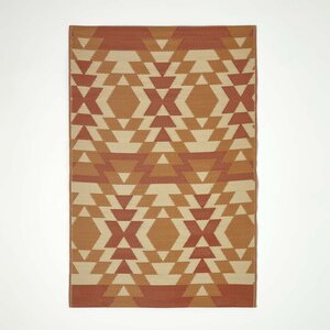 Tapis extérieur terrasse réversible - Tapis de jardin imperméable et résistant UV - Anya - Orange - 150x240 cm - HOMESCAPES