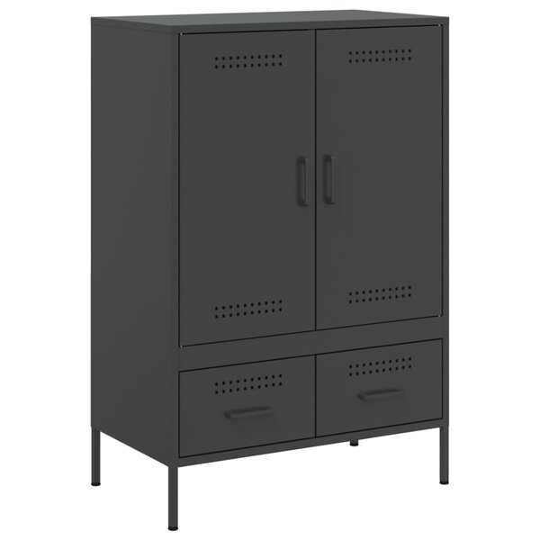 vidaXL Buffet haut noir 68x39x101 5 cm acier