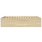 vidaXL Cadre de lit chêne sonoma 120x190 cm bois d'ingénierie