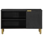 vidaXL Meuble TV noir 80x33x46 cm bois d'ingénierie