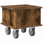 vidaXL Meuble TV Chêne fumé 37 x 35 x 35 cm Bois d'ingénierie