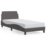 vidaXL Cadre de lit sans matelas gris 80x200 cm similicuir