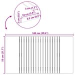 vidaXL Tapis de bain Uni Marron 100 x 55 cm bois