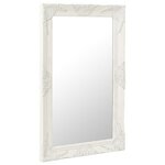 vidaXL Miroir mural style baroque 50x80 cm Blanc