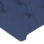 vidaXL Tête de lit avec oreilles Bleu 103x16x118/128 cm Tissu