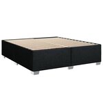 vidaXL Sommier à lattes de lit avec matelas Noir 200x200 cm Tissu
