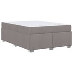 vidaXL Cadre de lit avec matelas Taupe 160 x 200 cm tissu