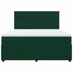 vidaXL Sommier à lattes de lit et matelas Vert foncé 180x200cm Velours