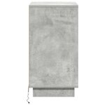 vidaXL Cabinet de Chevet avec Éclairage LED Gris Béton 39x34 5x65 cm Bois d'ingénierie
