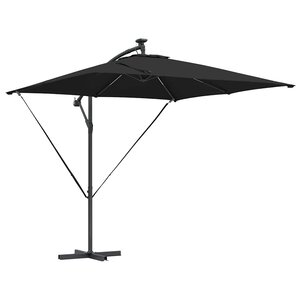 vidaXL Parasol banane à mât déporté Noir 249 x 249 x 250 cm