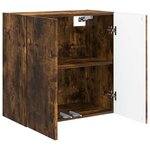 vidaXL Armoire Murale 59 x 31 x 60 cm Bois d'ingénierie Chêne fumé