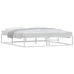 vidaXL Cadre de lit sans matelas blanc 180x200 cm métal