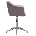 vidaXL Chaises pivotantes à manger lot de 6 taupe tissu