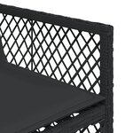vidaXL Ensemble à manger de jardin 15 Pièces coussins noir résine tressée