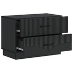 vidaXL Cabinet de chevet Noir 62 x 34 5 x 44 5 cm Bois d'ingénierie