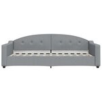 vidaXL Lit de jour avec lit gigogne gris clair 90x200 cm tissu