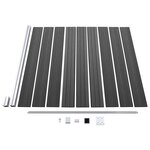 vidaXL Ensemble de panneau de clôture WPC 1218x186 cm Noir