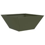 vidaXL Pot de jardin en forme de bol 5 Pièces Vert olive 35 x 35 x 15 cm