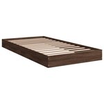 vidaXL Cadre de lit sans matelas chêne marron 100x200 cm