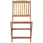 vidaXL Chaises pliables de jardin lot de 8 avec coussins Bois d'acacia