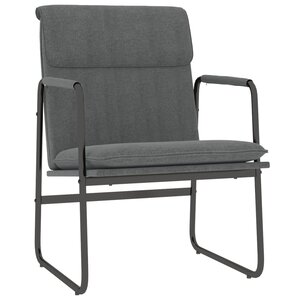 vidaXL Chaise longue Gris foncé 55x64x80 cm Tissu