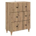 vidaXL Armoire à tiroirs Chêne artisanal 66 x 34 5 x 90 cm