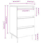 vidaXL Tables de chevet 2 Pièces chêne fumé 40x35x69 cm bois ingénierie