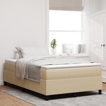 vidaXL Lit Box Spring avec Matelas Vert Clair Gris Petit Double Tissu Velours Côtelé