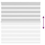 vidaXL Store zèbre gris clair largeur du tissu 140 9 cm polyester