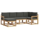 vidaXL Ensemble de canapés d'extérieur 6 Pièces Blanc et anthracite