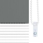 vidaXL Store zèbre gris foncé largeur du tissu 145 9 cm polyester