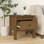 vidaXL Tables d'appoint 2Pièces Marron miel 40x40x39cm Bois massif de pin