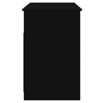 Bureau table poste de travail meuble d'ordinateur informatique étude avec tiroirs 102 x 50 x 76 cm bois d'ingénierie noir 02_0023473
