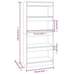 vidaXL Bibliothèque/Cloison Sonoma gris 60x30x135 cm Bois d'ingénierie
