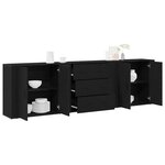 vidaXL Buffet Chêne noir 240 x 33 x 70 cm Bois d'ingénierie