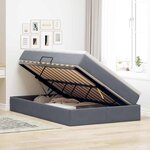 vidaXL Lit avec rangement et matelas Gris foncé 120 x 200 cm Velours