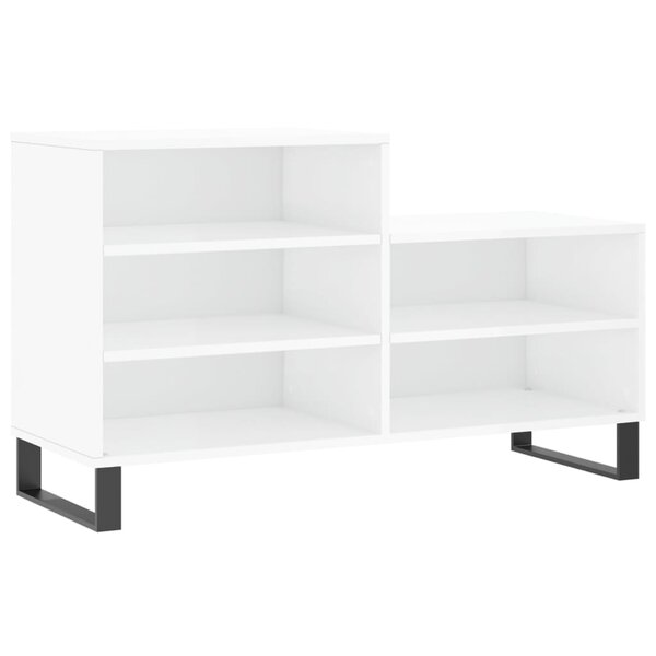 vidaXL Armoire à chaussure Blanc brillant 102x36x60 cm Bois ingénierie