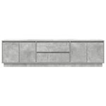 vidaXL Meuble TV avec lumières LED gris béton 193 5x41x50 cm