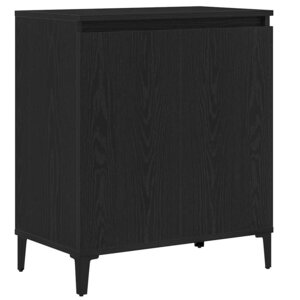 vidaXL Buffet Noir 60 x 35 x 70 cm Bois d'ingénierie