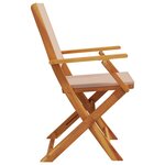 vidaXL Chaises de jardin pliantes lot de 4 taupe tissu et bois massif