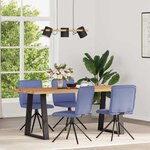 vidaXL Chaises à manger lot de 4 bleu jean tissu