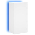 vidaXL Meuble TV mural avec lumières LED blanc 40 5x35x80 cm