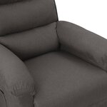 Vidaxl fauteuil inclinable gris foncé tissu