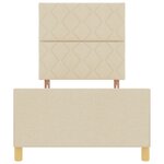 Lit vidaXL Crème 90x190 cm en tissu