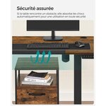 Bureau assis debout électrique 60 x 120 x (72-120) cm table réglable en hauteur mémoire 4 hauteurs pochette cadre en acier dessus de table épais blanc 2_0004546
