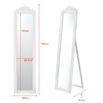 Miroir sur pied inclinable 160 x 40 cm blanc mat 03_0007961
