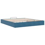 vidaXL Cadre de lit ottoman sans matelas bleu foncé 200x200 cm velours