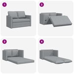 vidaXL Canapé-lit 2 en 1 gris clair 112x174x55 cm tissu